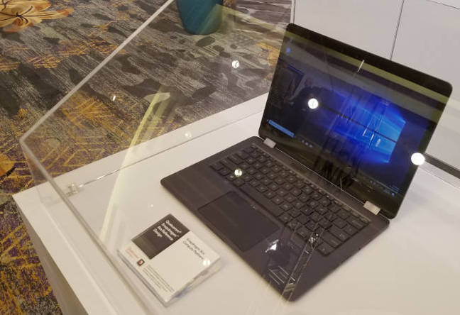 A reference design laptop powered by a Qualcomm Snapdragon 8CX