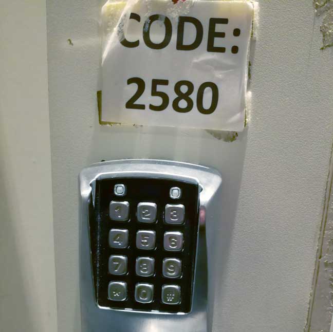 front door code