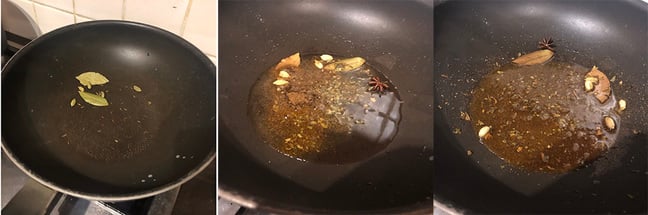 Frying the spices