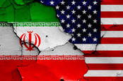 Flags of US and Iran