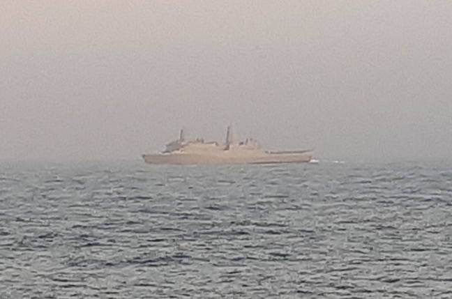 The USS New York, seen at the end of NATO exercise Trident Juncture