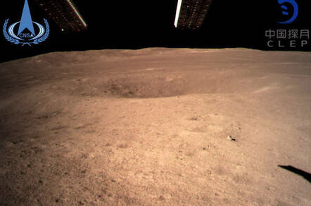 China National Space Administration photo from Chang'e 4 on the far side of the Moon