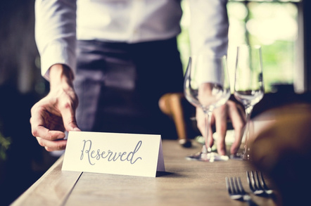 Restaurant table reserved