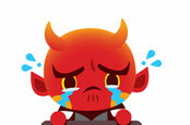 demon devil crying