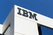 IBM building and logo