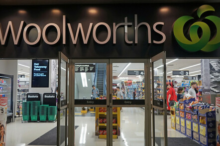 Unidentified people shop at Woolworths Supermarket in Sydney. Woolworths is Australian major grocery store chain in Oz