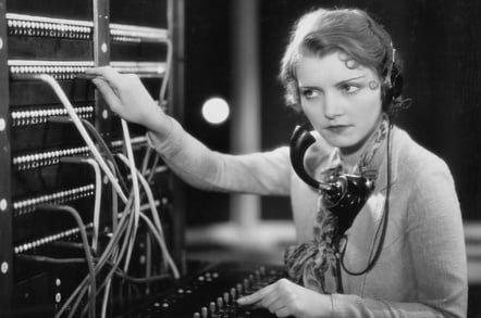 Woman at switchboard