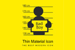 bad icon boy - black on yellow deisgn