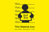 bad icon boy - black on yellow deisgn 