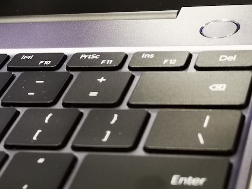 Huawei MateBook fingerprint sensor in power button