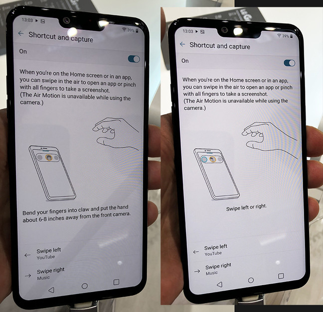 LG AirMotion UI