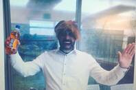 Antonio Shabbir Customer operations director of Vodafone in  See you Jimmy Hat before meeting with Scots workers