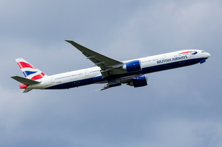 British Airways Boeing 777-300ER G-STBD passenger plane departure from London Heathrow Airport