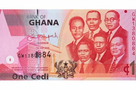 1 cedi note