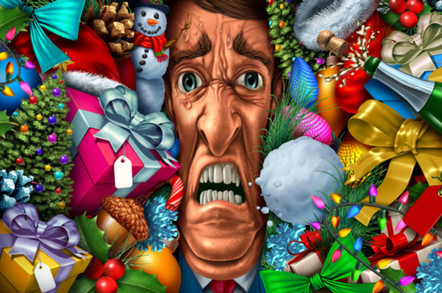 stressed xmas exec