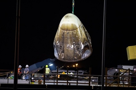 SpaceX Demo-1 Recovery (credit: NASA/Isaac Watson)