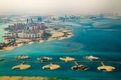 Aerial view of Doha, capital of Qatar
