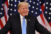 President Donald Trump, press conference at the Lotte Palace Hotel, September 2018