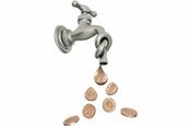 Spigot dribbling coins