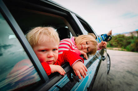 driving angry kids to school