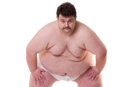 Large chap in sumo pose