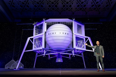 Blue Origin founder Jeff Bezos reveals the Blue Moon lander