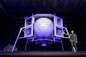 Blue Origin founder Jeff Bezos reveals the Blue Moon lander