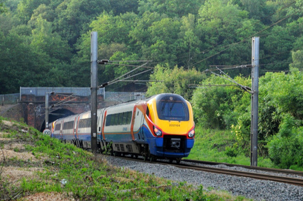 Train enters tunnel