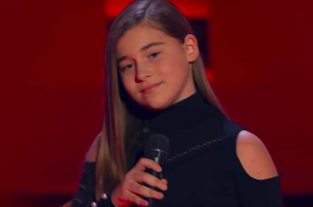 Mikella Abramova on Russian telly. Source: The Voice Kids