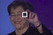 AMD CEO Lisa Su with a Navi GPU