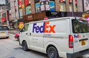 FedEx truck in Hong Kong