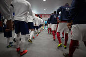 England players before a game
