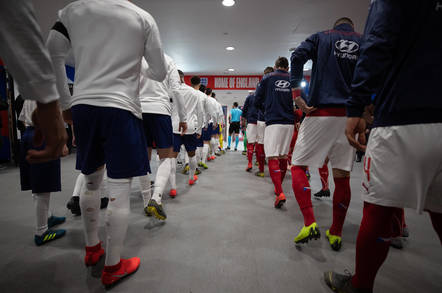 England players before a game