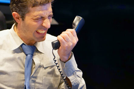 what the f$%k have I just done? Man winces on phone as he realises implications of his stuffup