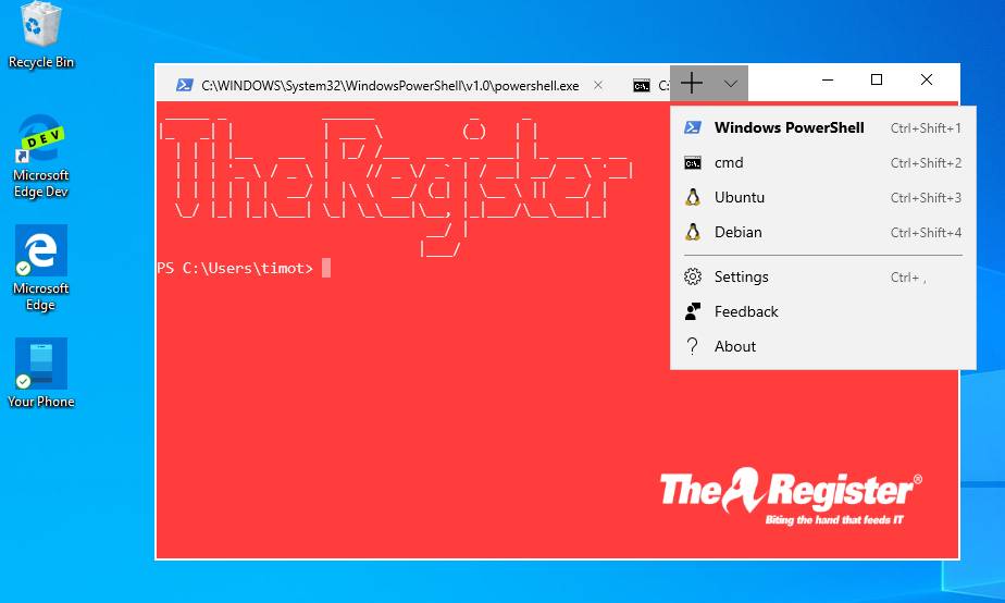 The In And Outs Of Microsoft S New Windows Terminal The Register