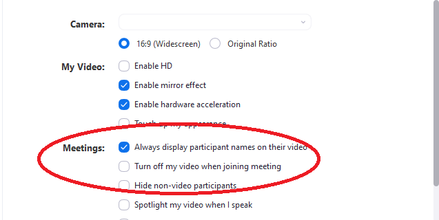 This setting, which defaults to ON, controls whether a Zoom meeting has video automatically enabled