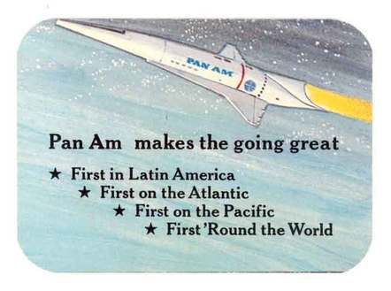 Pan Am ticket to the moon (back) 1969