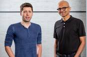 Sam Altman, CEO of OpenAI, and Microsoft CEO Satya Nadella