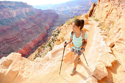 Hiking on the Arizona side of the Grand Canyon