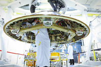 Technicians working on the ExoMars probe module, for a European mission to Mars, at the Thales Alenia Space plants - Image Mike Dotta/Shutterstock