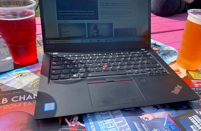 Lenovo X390 out and about