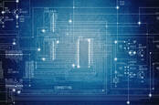 Circuit schematic abstract illustration