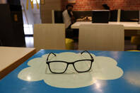 glasses on a cloud desk