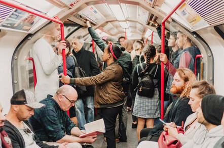 passengers travelling on the london underground