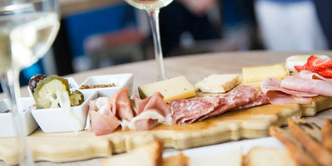 Informal party drink and food