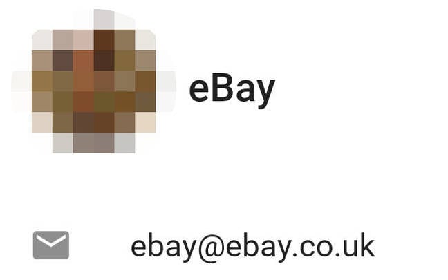 Pixelated screenshot of eBay