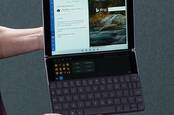 Surface Neo avec Windows 10X, montrant la `` barre des merveilles ''