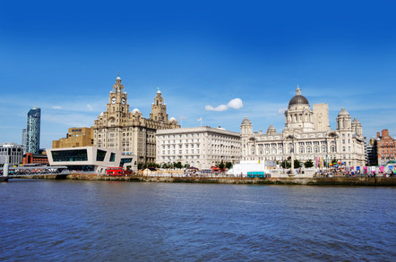Liverpool waterfront with River Mersey