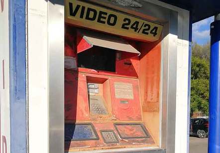 Romantic ruin of a video rental kiosk in France