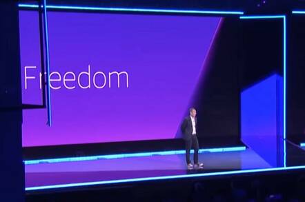 Andy Jassy, CEO of Amazon Web Services, takes a pop at "old guard databases" at the Reinvent 2018 conference